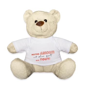 NOTRE AMOUR EST PLUS FORT QUE TOUT - Nounours - blanc - Devant