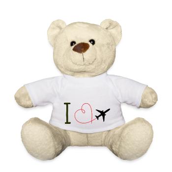 i love flying - Teddy Bear - white - Front