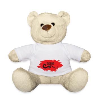 Dragon of Qigong black - Teddy Bear - white - Front