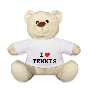Ich liebe Tennis - Teddy - Weiß - Vorne
