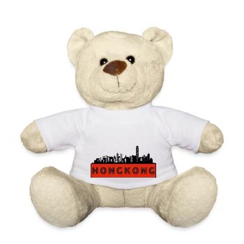 Ville de Hong Kong - Chine - Nounours - blanc - Devant