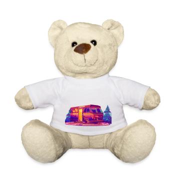 Caravan Camp Camping Gift Tents Motorhome - Teddy Bear - white - Front