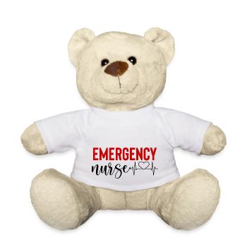 Emergency Nurse - Teddy Bear - white - Front