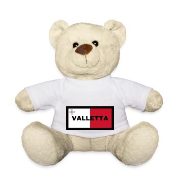 La Valette à Malte Drapeau - Nounours - blanc - Devant