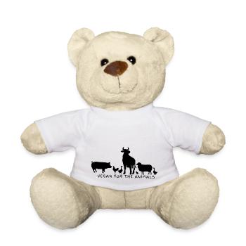 Vegan for the animals 5.0 - Teddy - Weiß - Vorne
