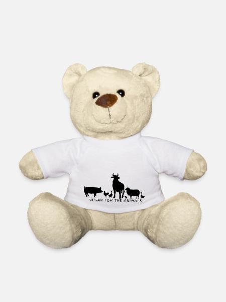 Vegan for the animals 5.0 - Teddy - Weiß