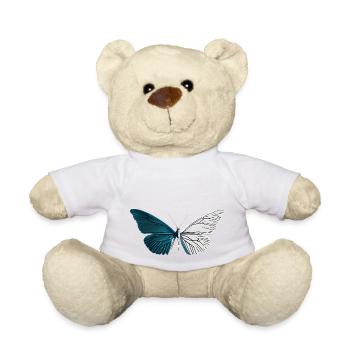 Minimalistischer Schmetterling - Teddy - Weiß - Vorne
