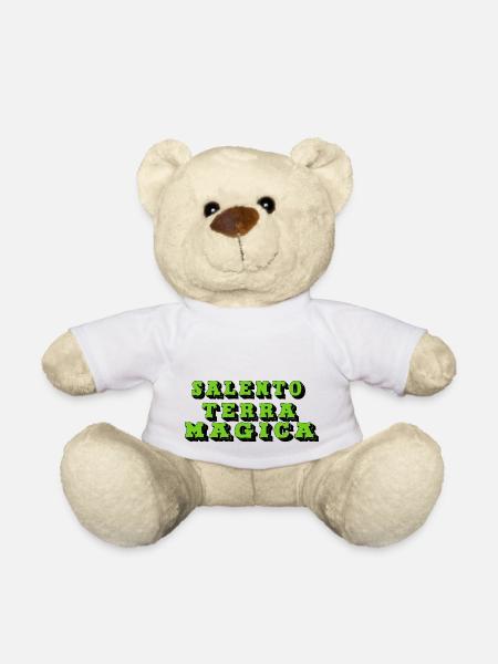 Salento T-shirt "Salento Terra magica" - Teddy Bear - white