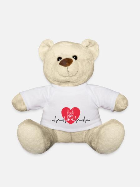 Heavy Metal EKG Metall Fork - Teddy - Weiß