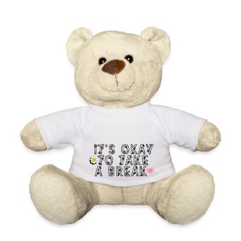 C’est bien de faire une pause - Nounours - blanc - Devant