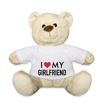 I Love My Girlfriend - Teddy Bear - white - Front