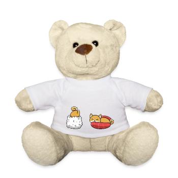 Shiba Inu Chien Sushi Japon Akita I Cadeau - Nounours - blanc - Devant