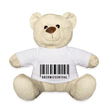 Erzgebirge Strichcode Oberwiesenthal - Teddy - Weiß - Vorne