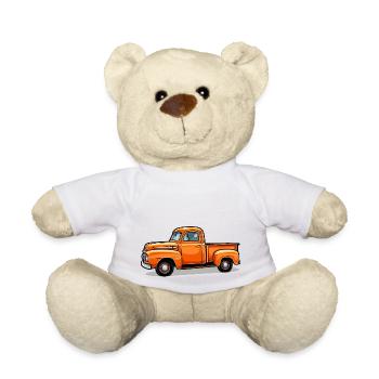 orangefarbenen Pickup-Truck - Teddy - Weiß - Vorne