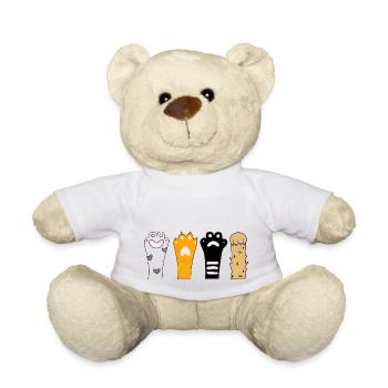 Patte de chat - Nounours - blanc - Devant