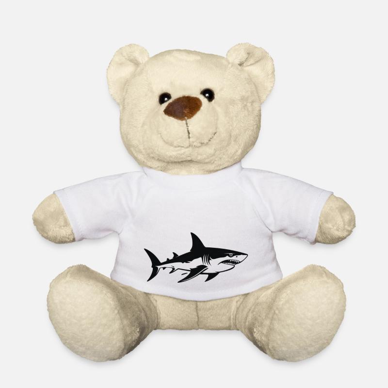 Silhouette de requin Hai - Nounours - blanc