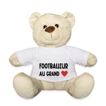 footballeur au grand cœur - Nounours - blanc - Devant