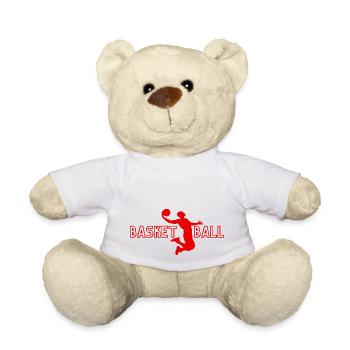 Basketball - Basketball Gift Idea - Teddy Bear - white - Front