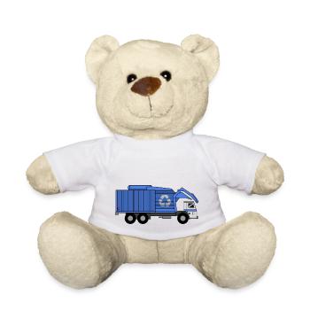 Garbage Truck Love Garbage Collection Child Boy I Gift - Teddy Bear - white - Front