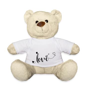 Liebe - Geschenk zum Valentinstag - Teddy - Weiß - Vorne