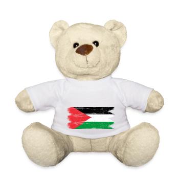 Beau drapeau palestinien - Nounours - blanc - Devant