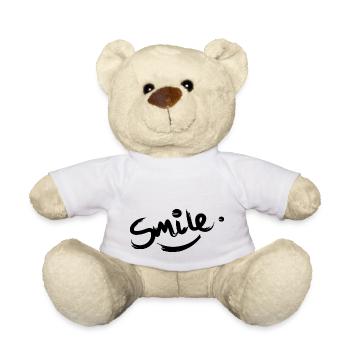 Souriez, dictons, - Nounours - blanc - Devant