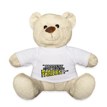 Comment es tu devenu Parisien - Nounours - blanc - Devant