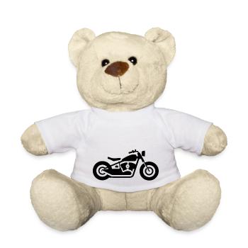 Moto, Bobber - Nounours - blanc - Devant