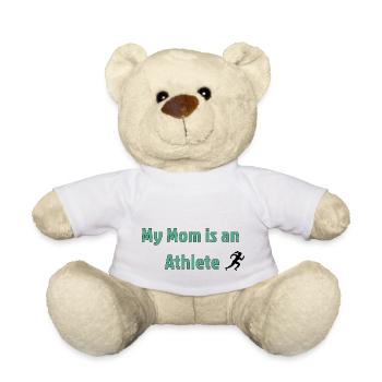 My Mom is an Athlete - Teddy Bear - white - Front
