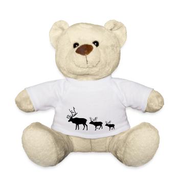 Famille de cerfs - Nounours - blanc - Devant