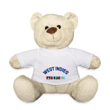 West Indies Flags - Karibik - Caribbean - Flaggen - Teddy Bear - white - Front