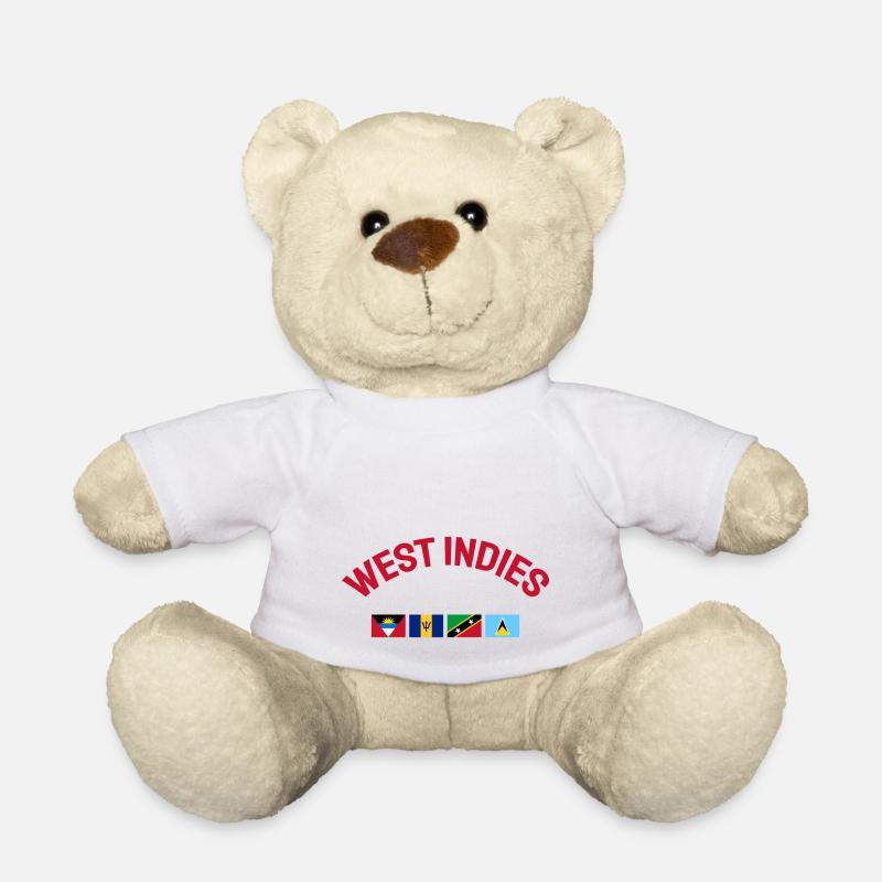 West Indies Flags - Karibik - Caribbean - Flaggen - Teddy - Weiß