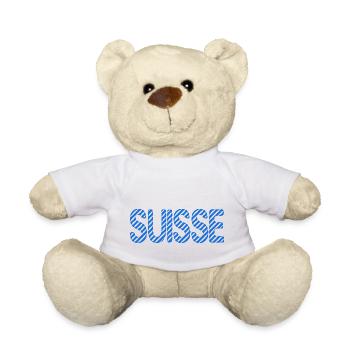 SWITZERLAND. HUMOR. COUNTRY. FLAG - Teddy Bear - white - Front