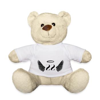 Numéro 22 ange - 22e anniversaire ailes - Nounours - blanc - Devant