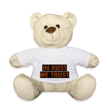 Dans la rouille, nous faisons confiance - Nounours - blanc - Devant