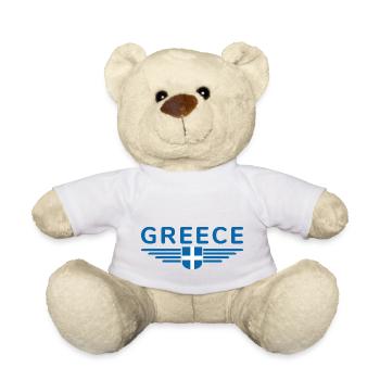 I Love Greece Fan, Design T-Shirt Outfit - Teddy Bear - white - Front