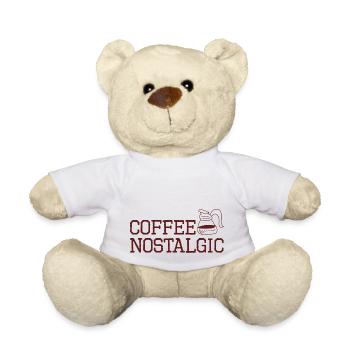 Amateur de café, nostalgique - Nounours - blanc - Devant