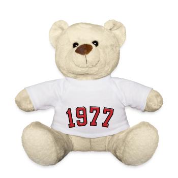 Sport year of birth 1977 - Teddy Bear - white - Front