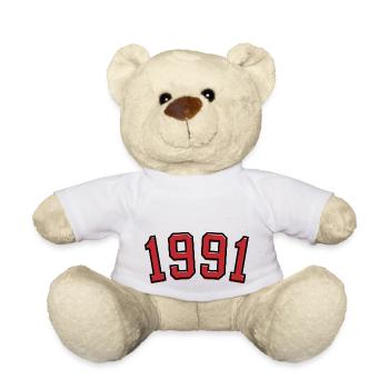Année de naissance sport 1991 - Nounours - blanc - Devant