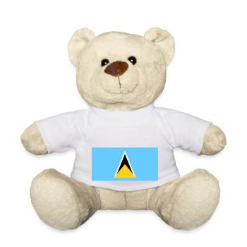 Saint Lucia - Teddy Bear - white - Front