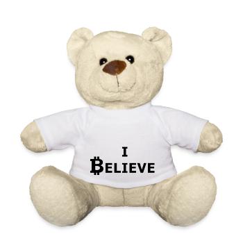 Bitcoin schwarz - Teddy - Weiß - Vorne