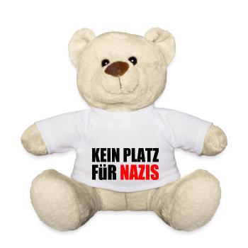 kein platz für nazis - Teddy - Weiß - Vorne