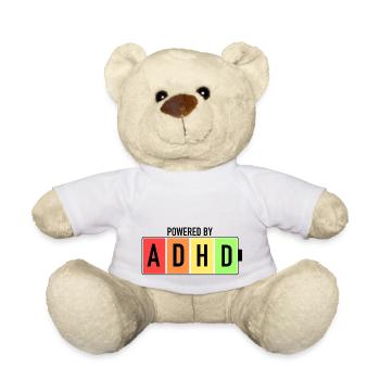 ADHD Awareness Neurodivergent - Teddy Bear - white - Front