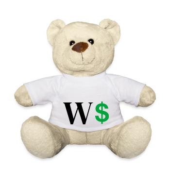 Letter w dollar - Teddy Bear - white - Front