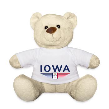 T-shirt de fan de l’Iowa – Votre État ! - Nounours - blanc - Devant