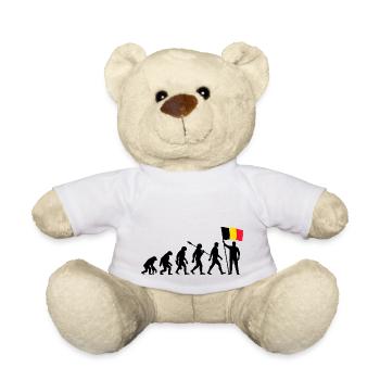 Belgien - Evolution - Flagge - Nation - Teddy - Weiß - Vorne
