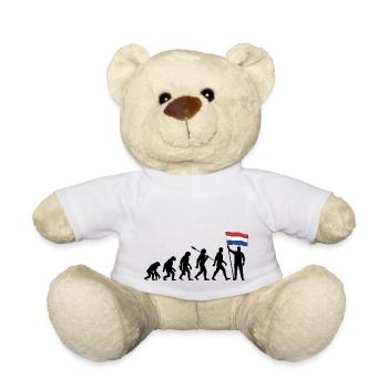 Holland - Evolution - Flagge - Nation - Teddy - Weiß - Vorne