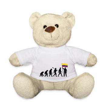Kolumbien - Evolution - Flagge - Nation - Teddy - Weiß - Vorne
