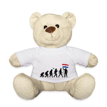 Kroatien - Evolution - Flagge - Nation - Teddy - Weiß - Vorne