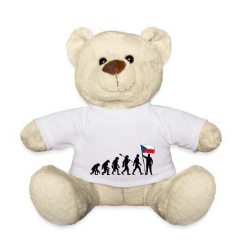 Tschechien - Evolution - Flagge - Nation - Teddy - Weiß - Vorne